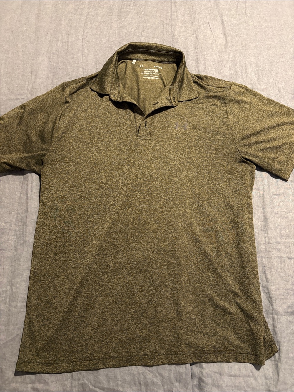Under Armour Men’s Olive Green Heather Performance Polo